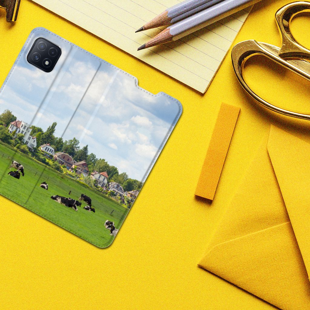 OPPO A73 5G Hoesje maken Koeien - B2C Telecom
