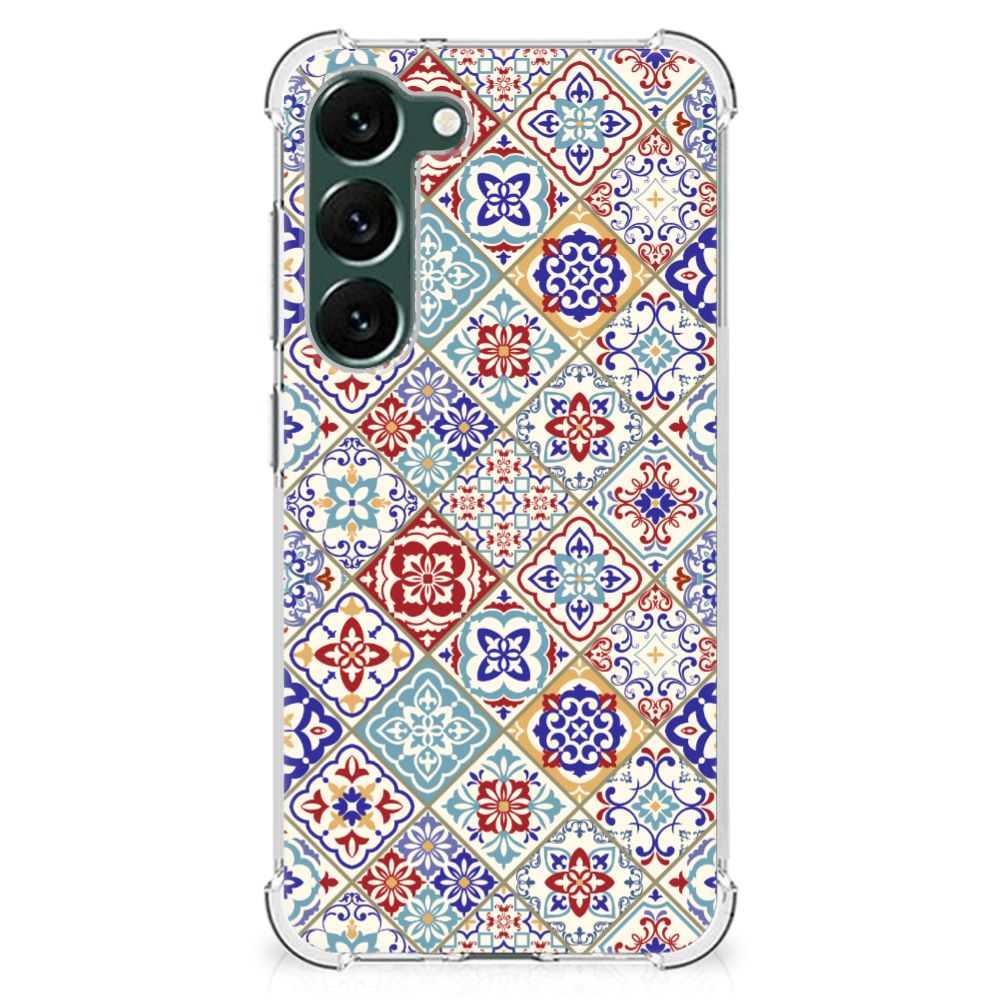Samsung Galaxy S23 Plus Anti-Shock Hoesje Tiles Color B2C Telecom