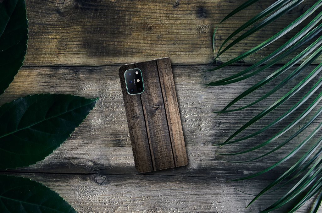 OnePlus 8T Book Wallet Case Steigerhout - B2C Telecom