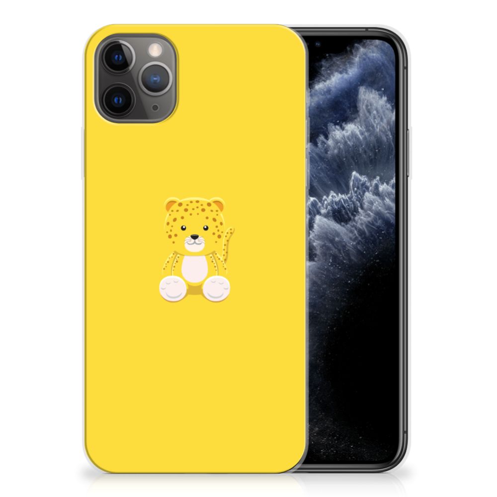 Apple iPhone 11 Pro Max Telefoonhoesje met Naam Baby Leopard