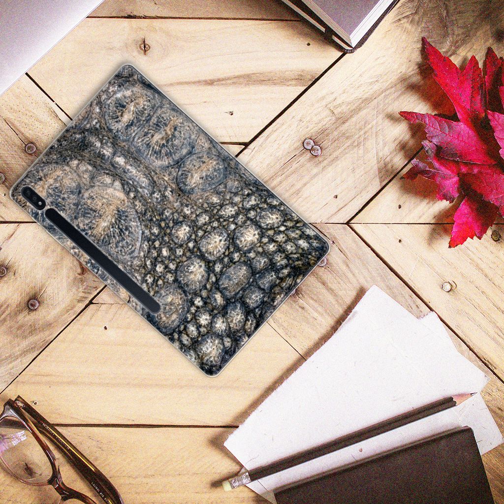 Samsung Galaxy Tab S7 Plus | S8 Plus Back Case Krokodillenprint - B2C Telecom