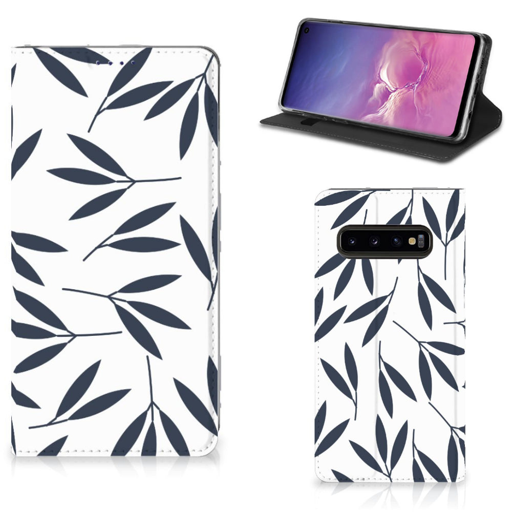 Samsung Galaxy S10 Smart Cover Leaves Blue