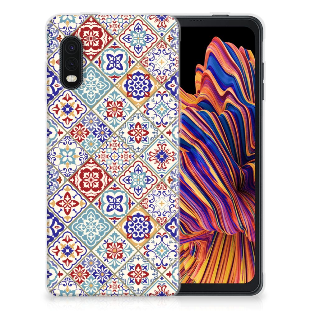 Samsung Xcover Pro TPU Siliconen Hoesje Tiles Color B2C Telecom