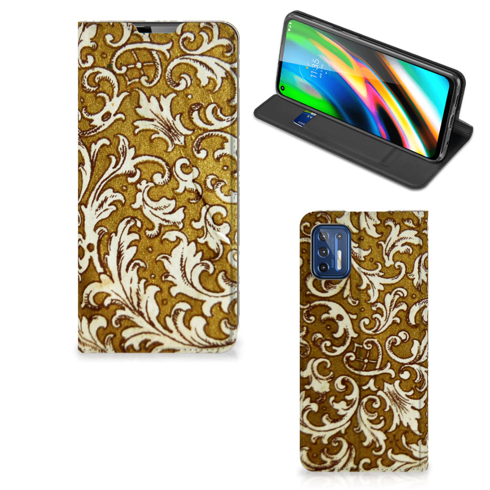 Telefoon Hoesje Motorola Moto G9 Plus Barok Goud