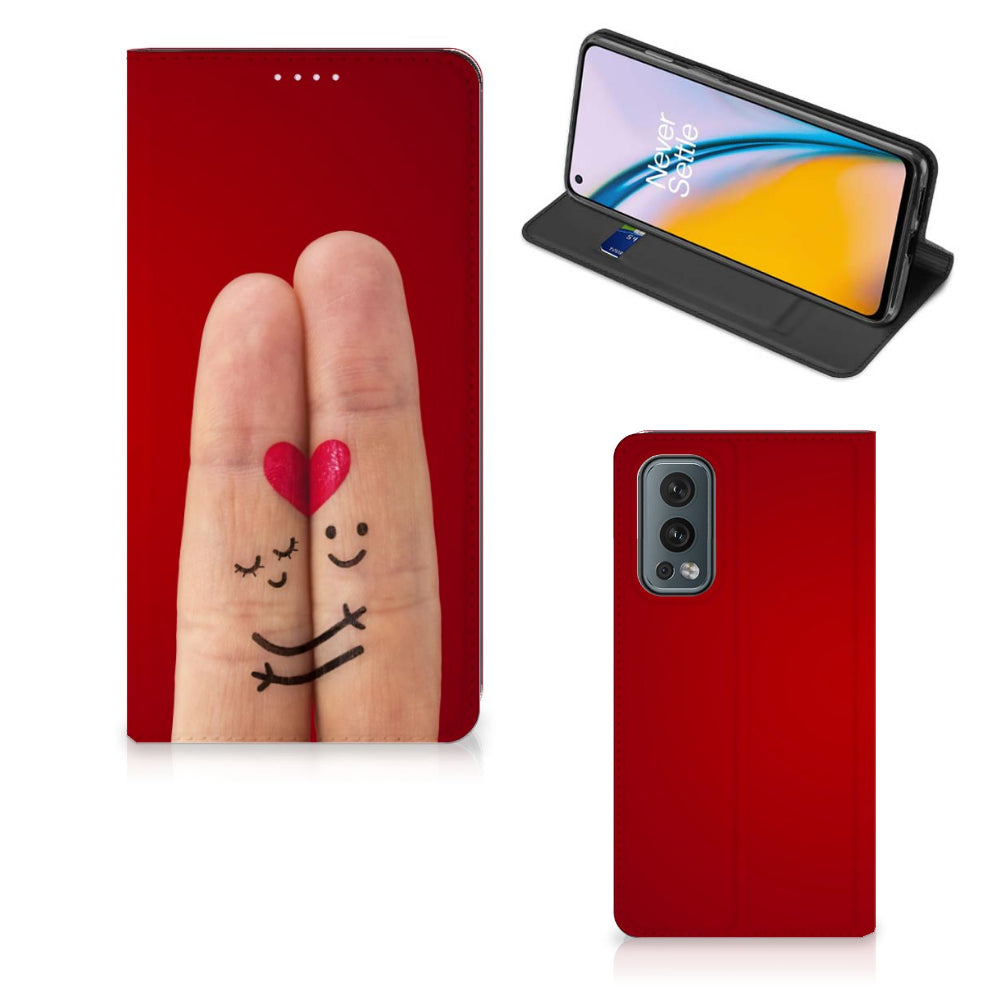 OnePlus Nord 2 5G Hippe Standcase Liefde - Origineel Romantisch Cadeau