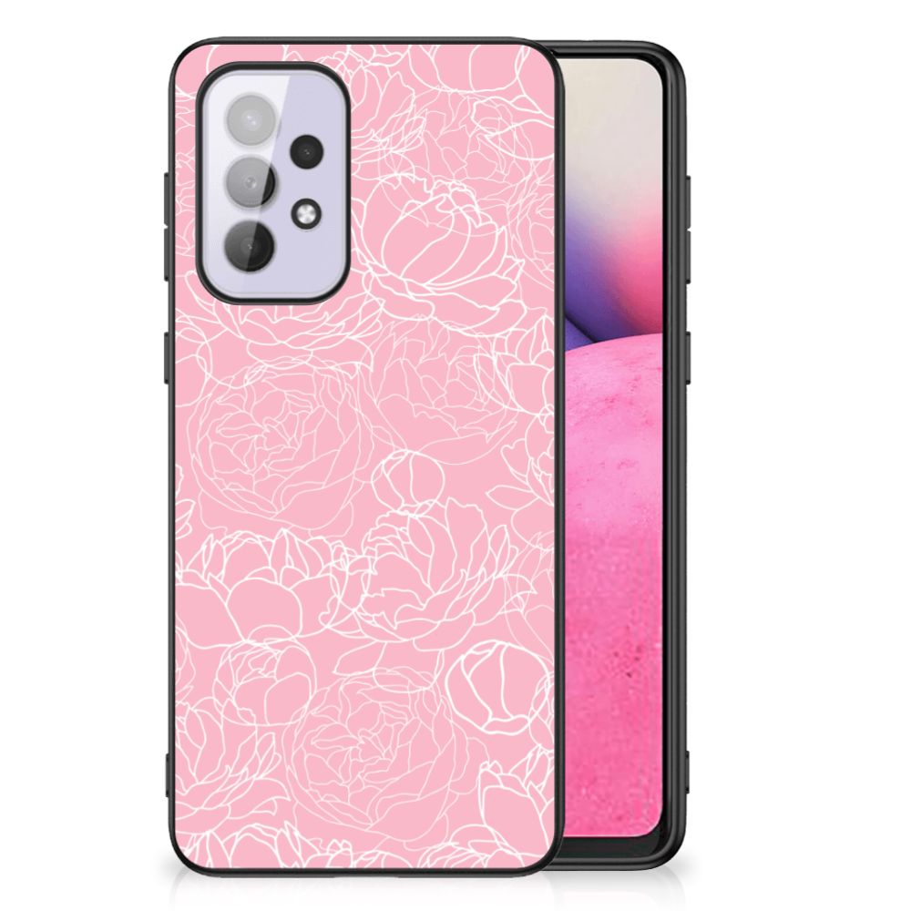 Samsung Galaxy A33 5G Bloemen Hoesje White Flowers