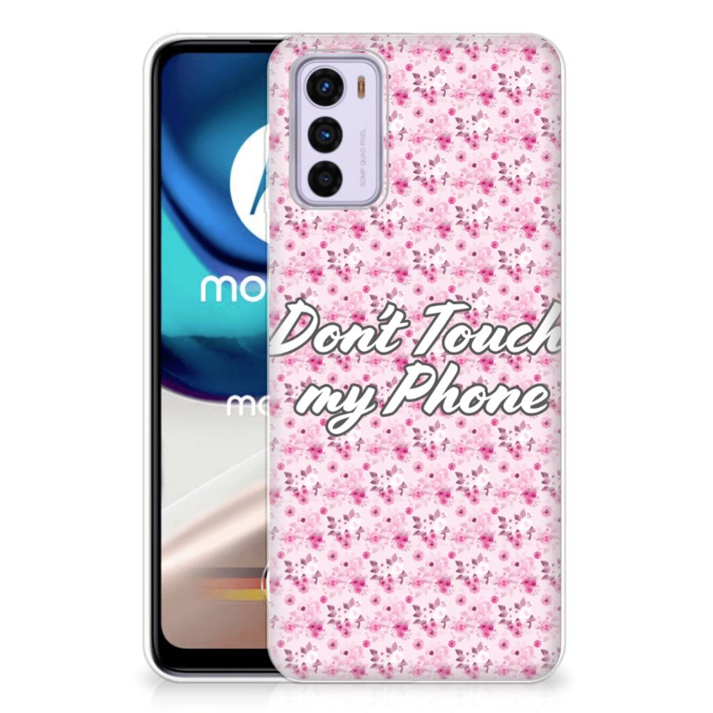 Motorola Moto G42 Silicone-hoesje Flowers Pink DTMP