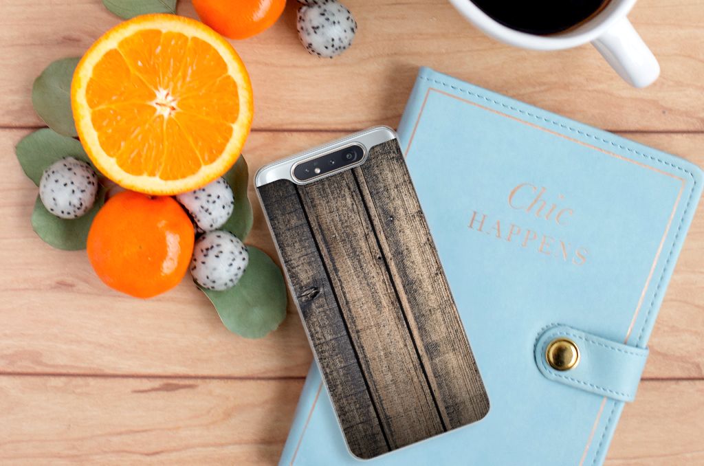 Samsung Galaxy A80 Bumper Hoesje Steigerhout