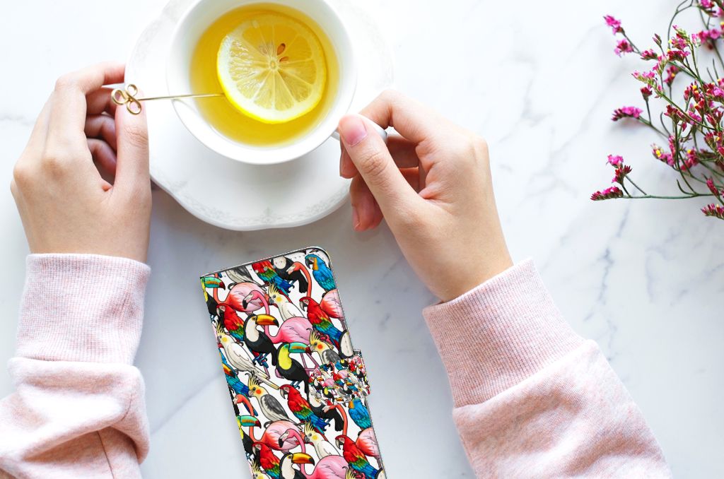 OPPO Reno4 Z Telefoonhoesje met Pasjes Birds