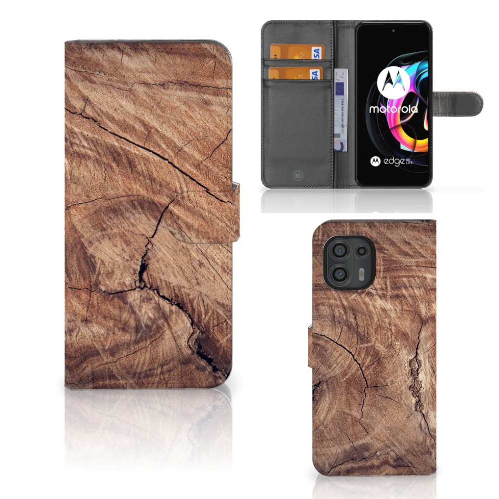Motorola Edge 20 Lite Book Style Case Tree Trunk