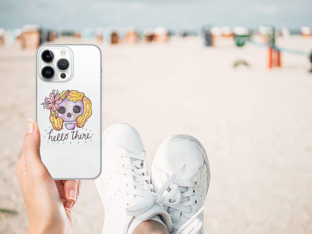 Silicone Back Case iPhone 14 Pro Max Boho Skull B2C Telecom