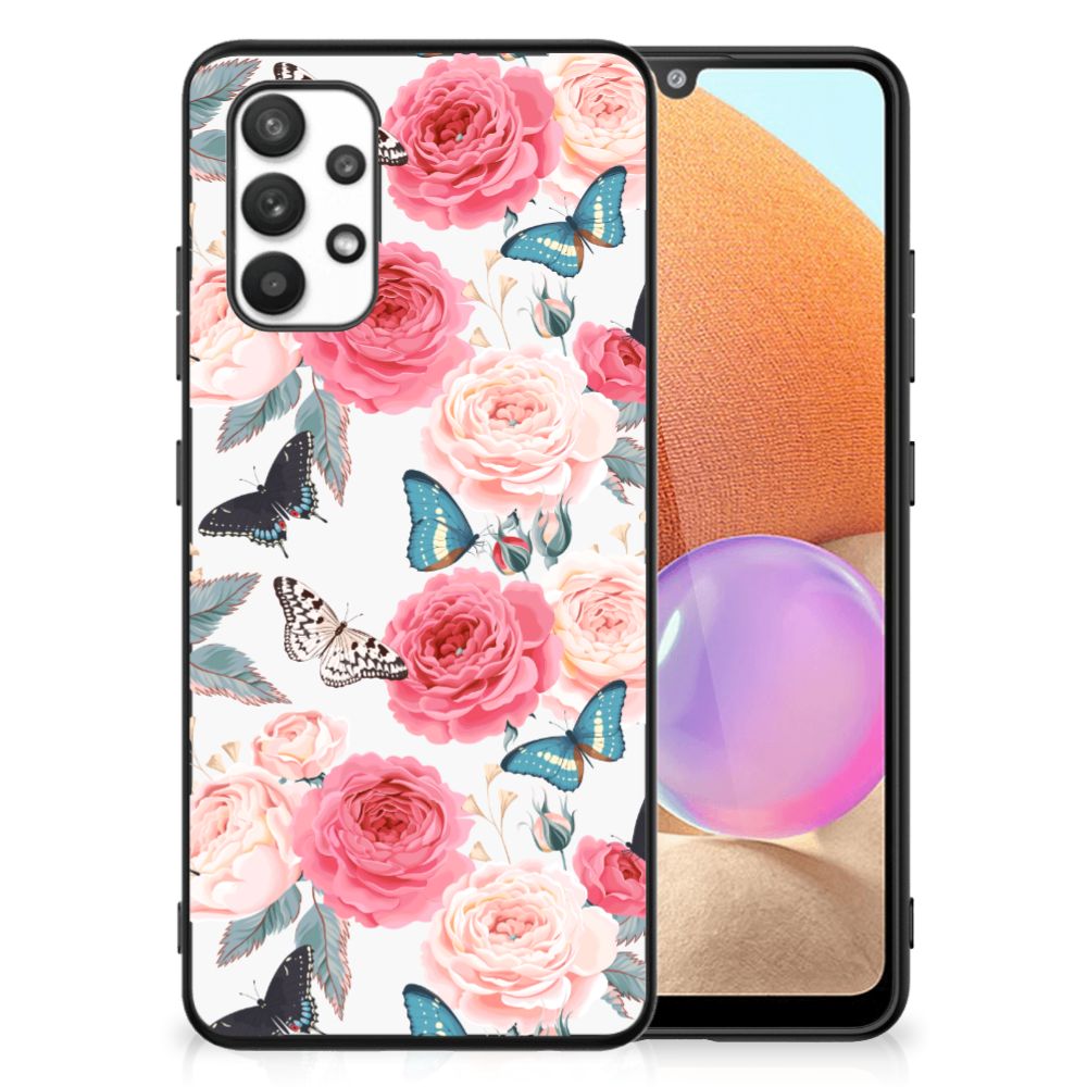 Samsung Galaxy A32 4G | A32 5G Enterprise Editie Bloemen Hoesje Butterfly Roses B2C Telecom