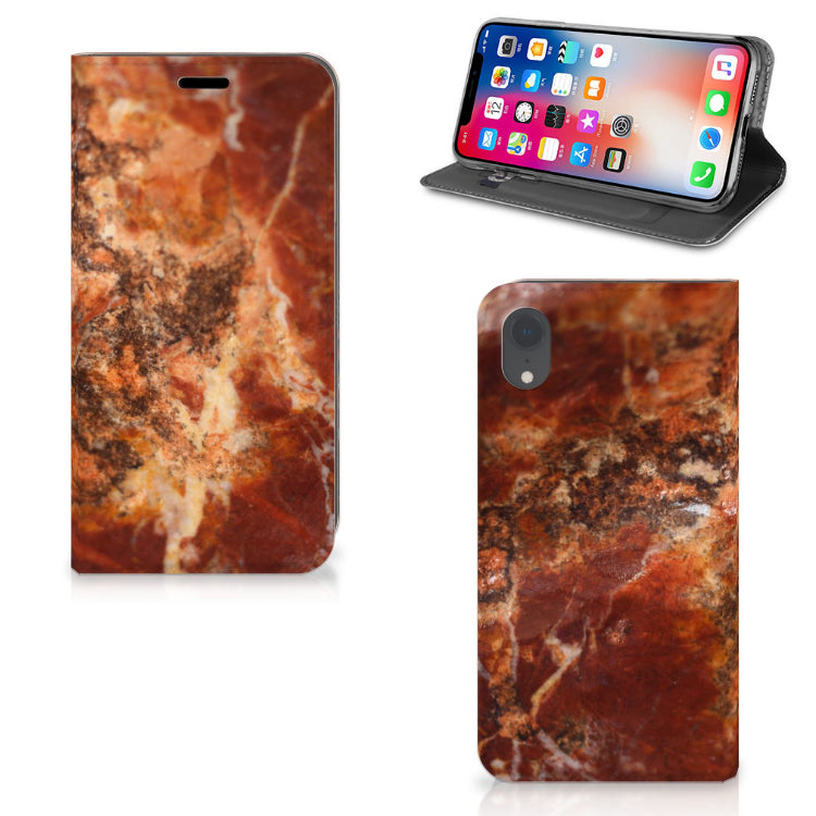 Apple iPhone Xr Standcase Marmer Bruin