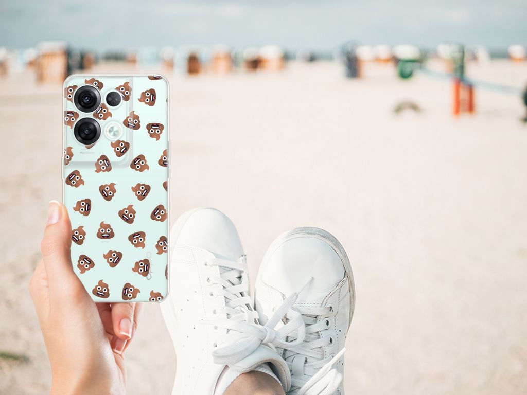 TPU bumper voor OPPO Reno8 Pro Poep Emojis B2C Telecom