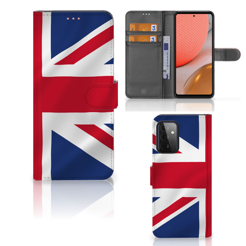 Samsung Galaxy A72 Bookstyle Case Groot-Brittannië