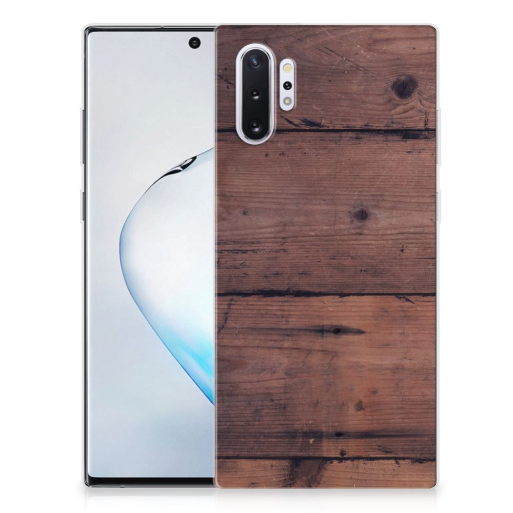 Samsung Galaxy Note 10 Plus Bumper Hoesje Old Wood
