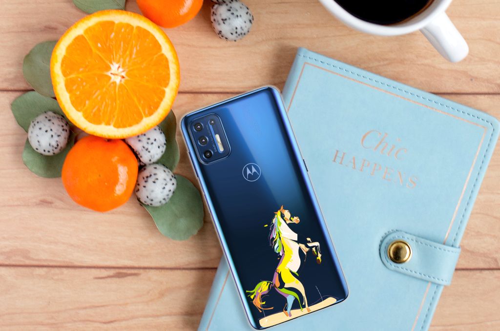 Motorola Moto G9 Plus Telefoonhoesje met Naam Horse Color B2C Telecom