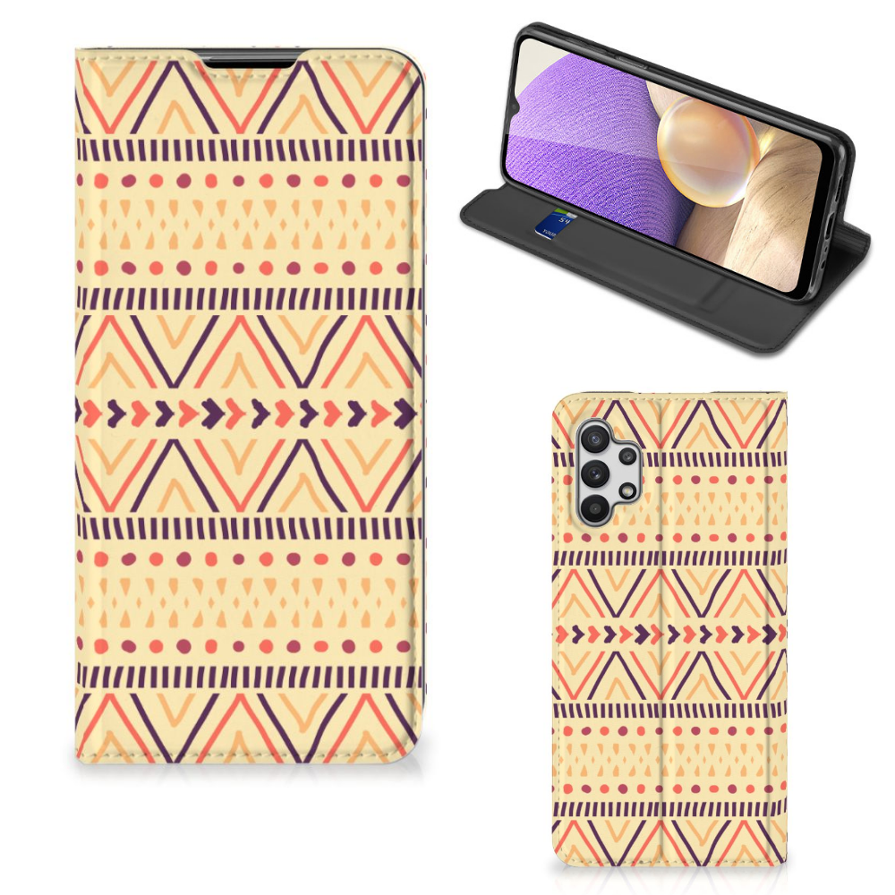 Samsung Galaxy A32 5G Hoesje met Magneet Aztec Yellow - B2C Telecom