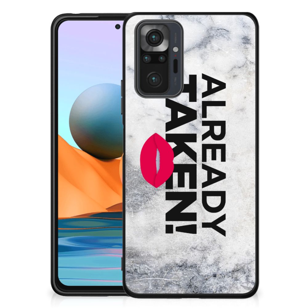 Xiaomi Redmi Note 10 Pro Telefoon Hoesje met tekst Already Taken White B2C Telecom