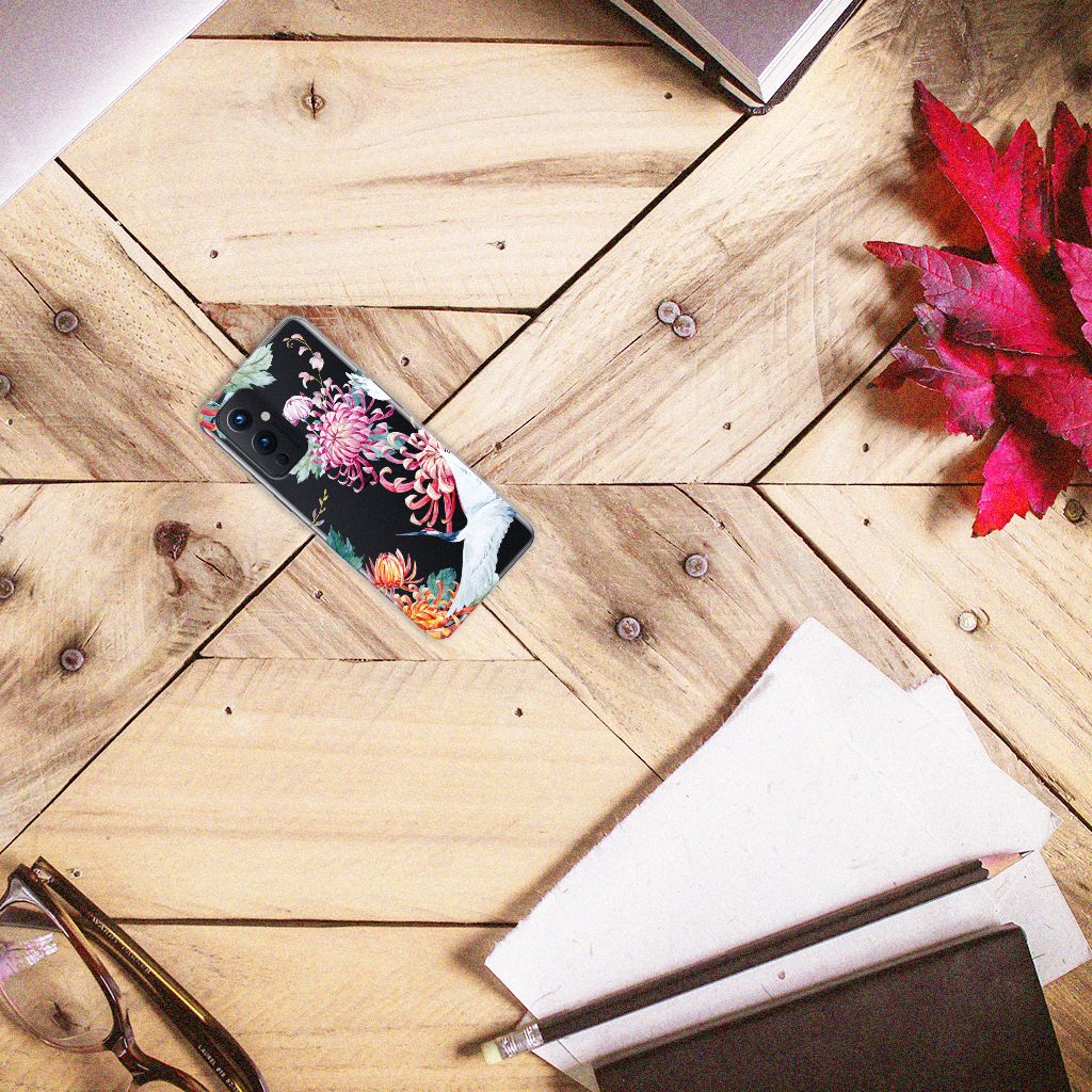 OnePlus 9 TPU Hoesje Bird Flowers B2C Telecom