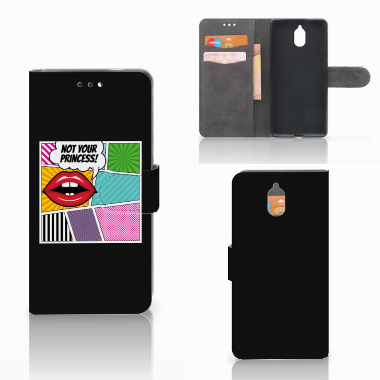 Nokia 3.1 (2018) Wallet Case met Pasjes Popart Princess