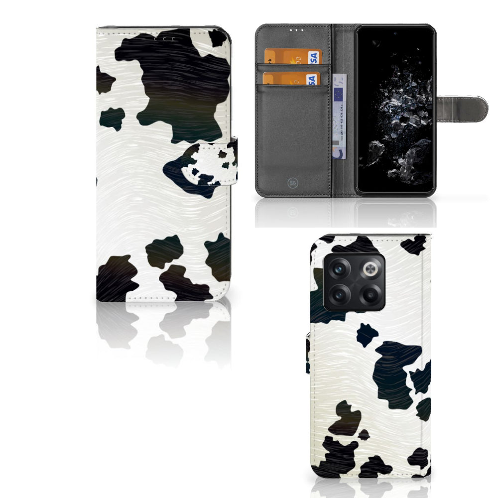 OnePlus 10T Telefoonhoesje met Pasjes Koeienvlekken