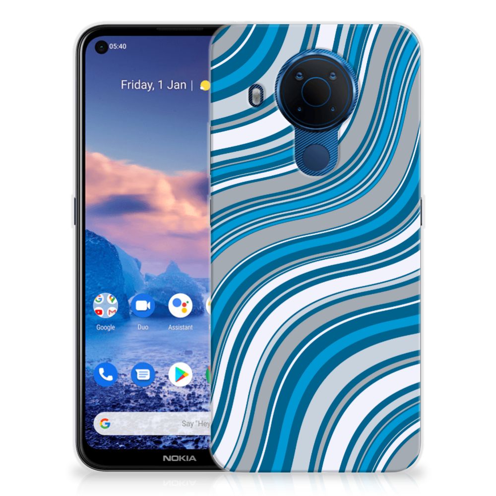 Nokia 5.4 TPU bumper Waves Blue