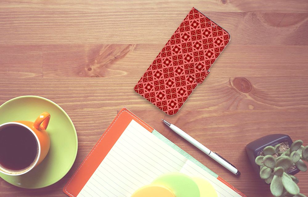 Motorola Moto G60s Telefoon Hoesje Batik Rood