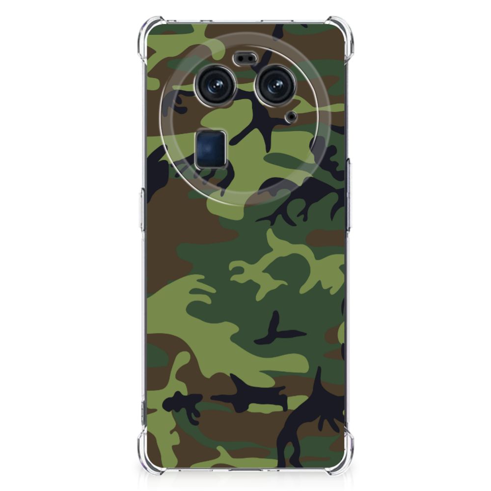 OPPO Find X6 Doorzichtige Silicone Hoesje Army Dark