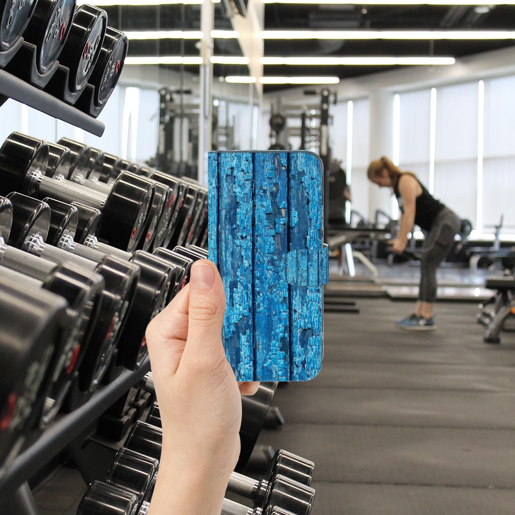 Samsung Galaxy S23 Plus Book Style Case Wood Blue