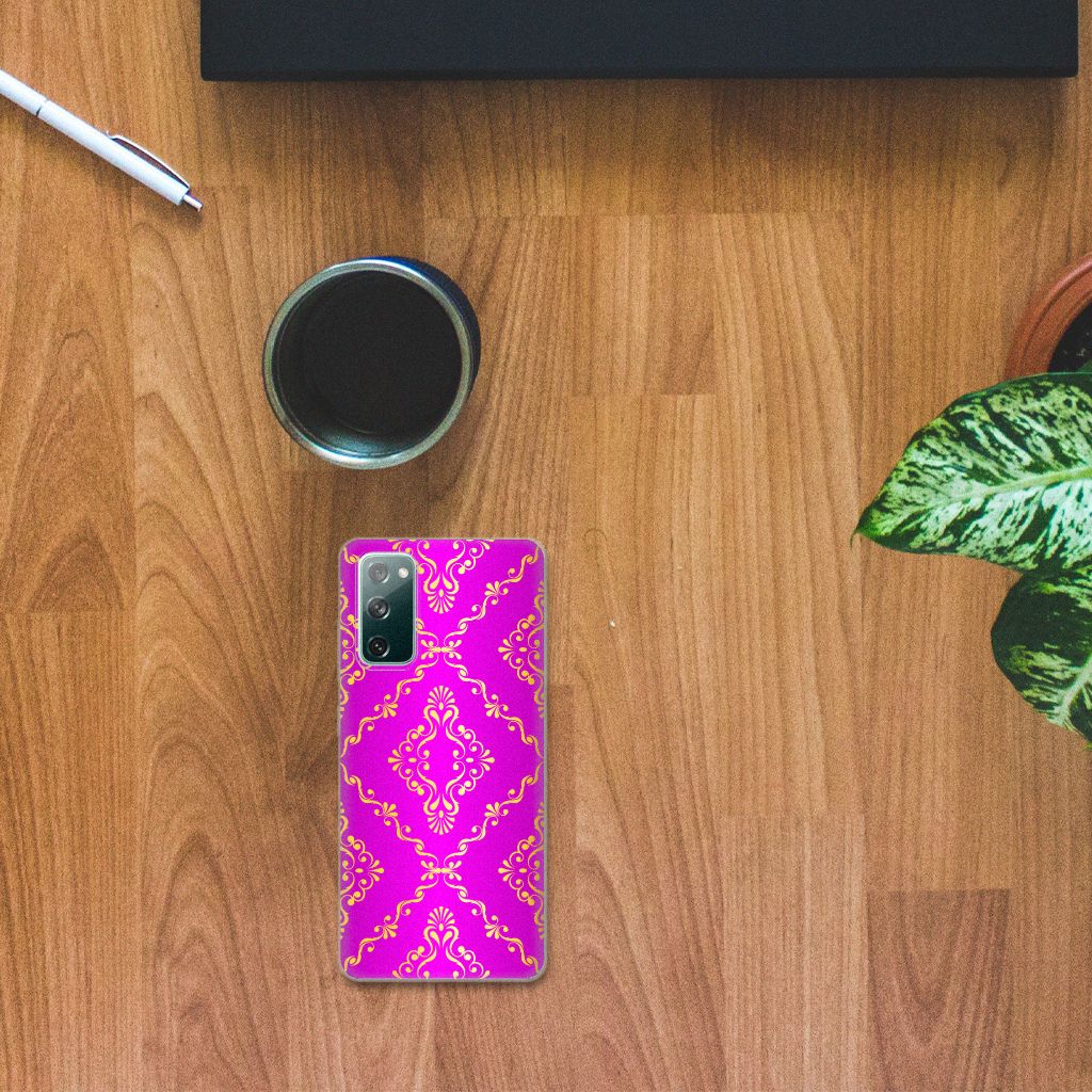 Siliconen Hoesje Samsung Galaxy S20 FE Barok Roze B2C Telecom