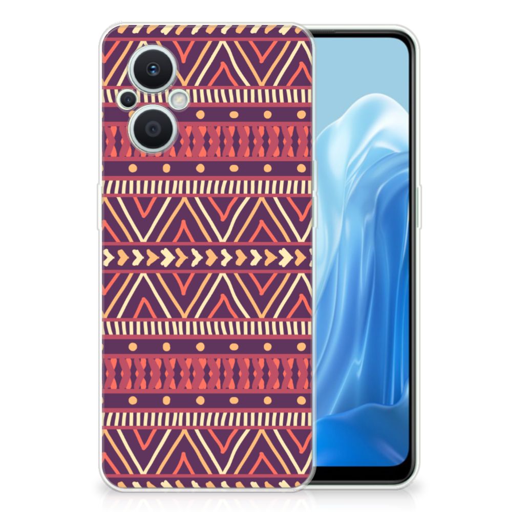 OPPO Reno8 Lite TPU bumper Aztec Paars B2C Telecom