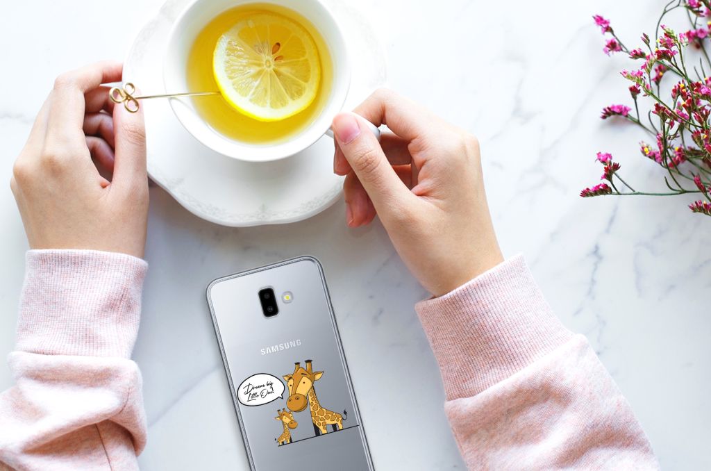 Samsung Galaxy J6 Plus (2018) Telefoonhoesje met Naam Giraffe