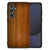Samsung Galaxy S24 FE Houten Print Telefoonhoesje Donker Hout