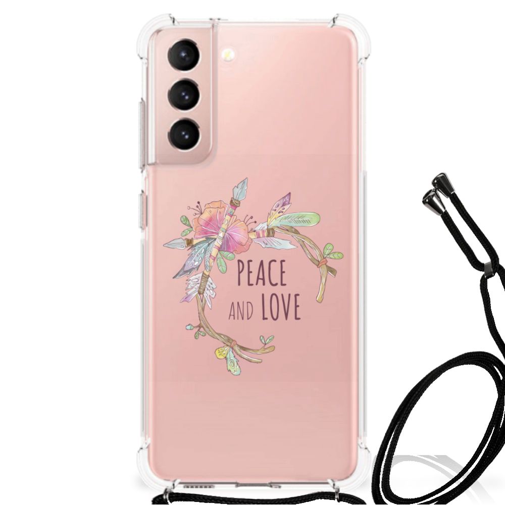 Samsung Galaxy S21 FE Stevig Bumper Hoesje Boho Text