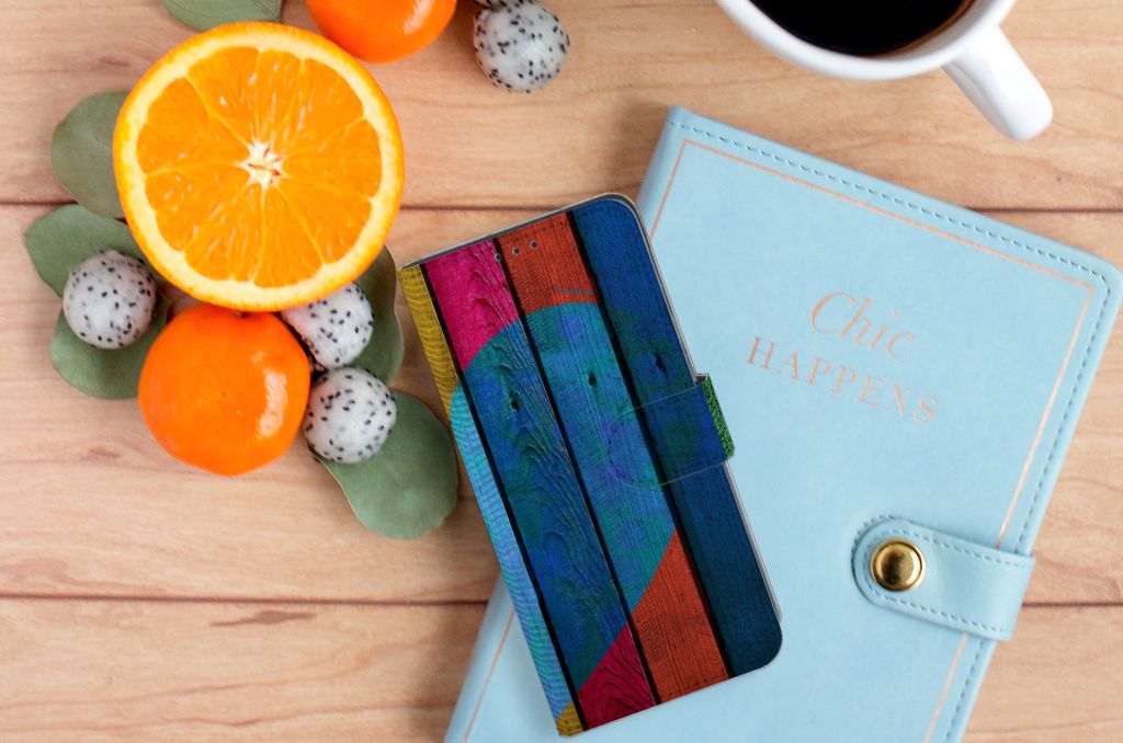 OPPO A91 | Reno3 Book Style Case Wood Heart - Cadeau voor je Vriend