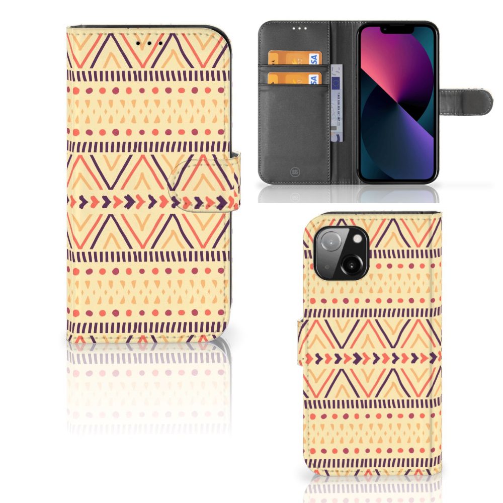 Apple iPhone 13 Telefoon Hoesje Aztec Yellow