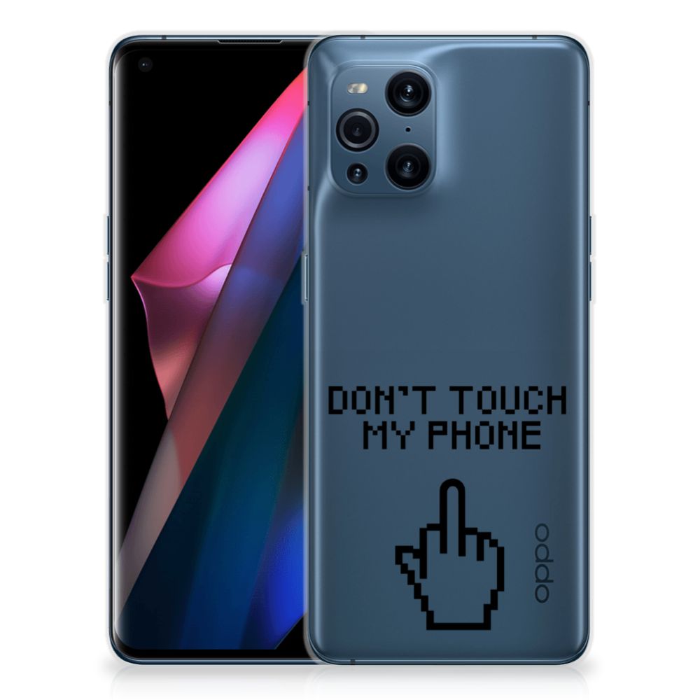 OPPO Find X3 | X3 Pro Silicone-hoesje Finger Don't Touch My Phone B2C Telecom