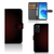 OPPO Reno6 5G Telefoon Hoesje Geruit Rood met ruimte voor 3 pasjes en zwart-rood design.