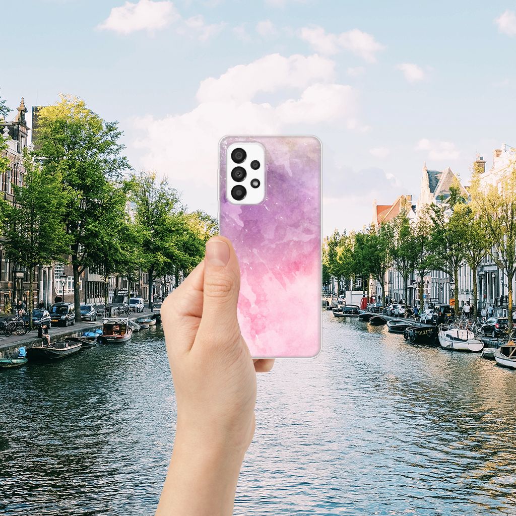 Hoesje maken Samsung Galaxy A33 5G Pink Purple Paint B2C Telecom
