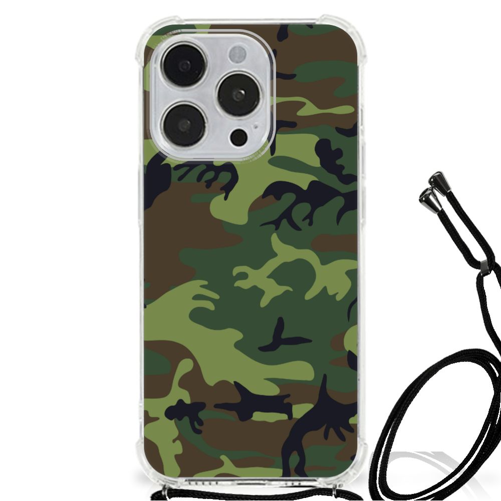 iPhone 14 Pro Doorzichtige Silicone Hoesje Army Dark B2C Telecom