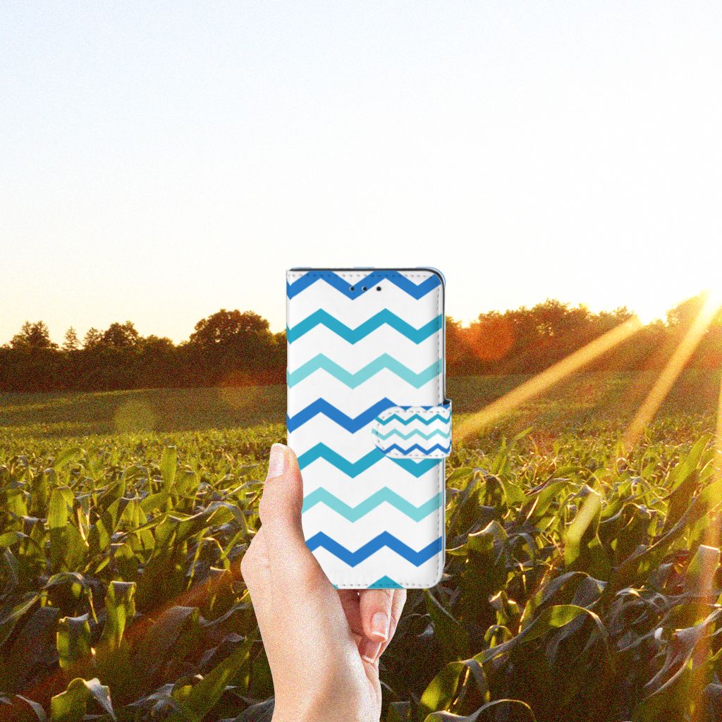 Honor 20 Pro Telefoon Hoesje Zigzag Blauw