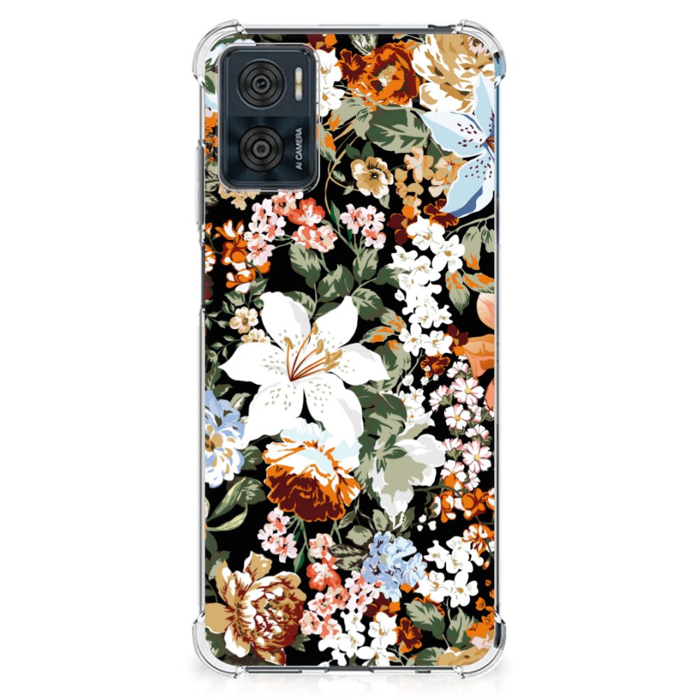 Case voor Motorola Moto E22 | E22i Dark Flowers B2C Telecom