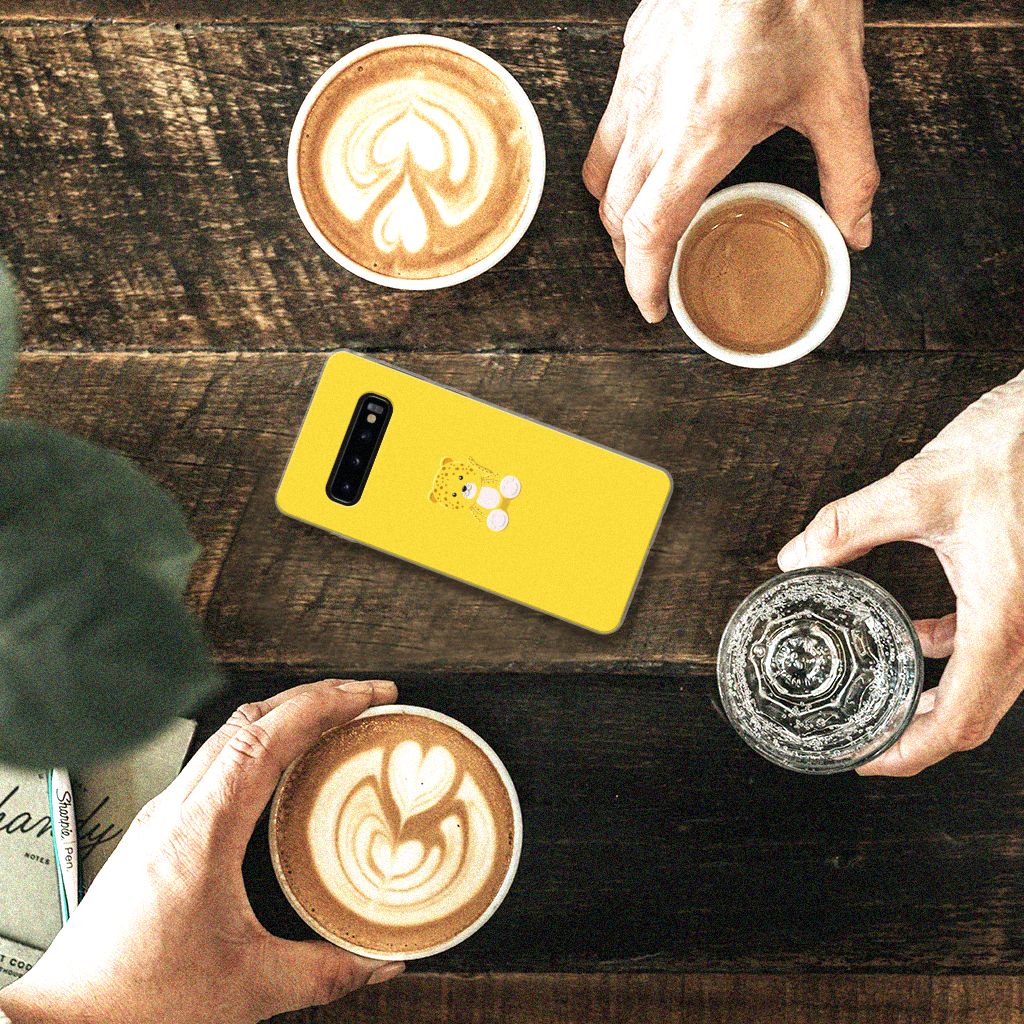 Samsung Galaxy S10 Telefoonhoesje met Naam Baby Leopard
