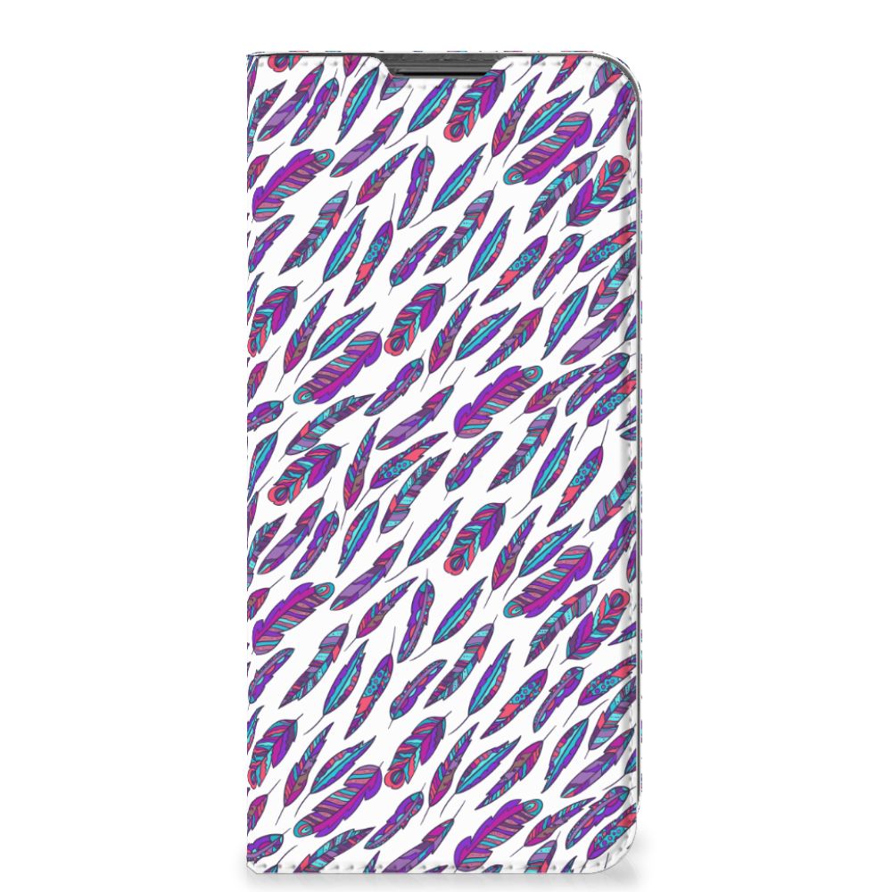 Motorola Moto G22 Hoesje met Magneet Feathers Color - B2C Telecom
