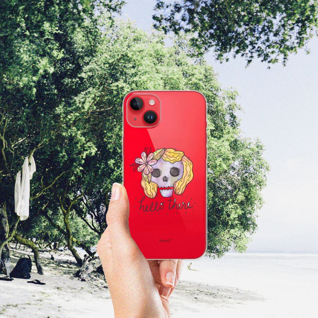 Silicone Back Case iPhone 14 Plus Boho Skull B2C Telecom