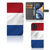 Motorola Moto G22 Bookstyle Case Nederlandse Vlag met pasjes en artistiek design van de Nederlandse vlag.
