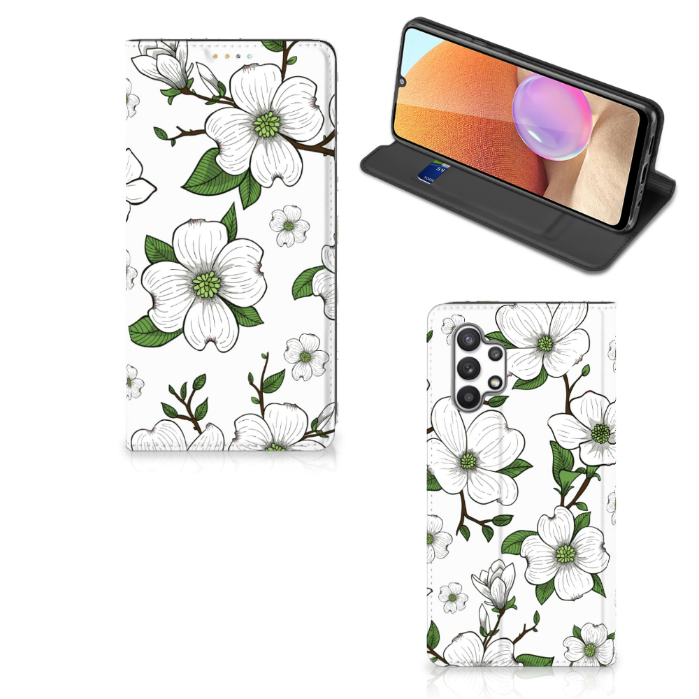 Samsung Galaxy A32 4G | A32 5G Enterprise Editie Smart Cover Dogwood Flowers - B2C Telecom