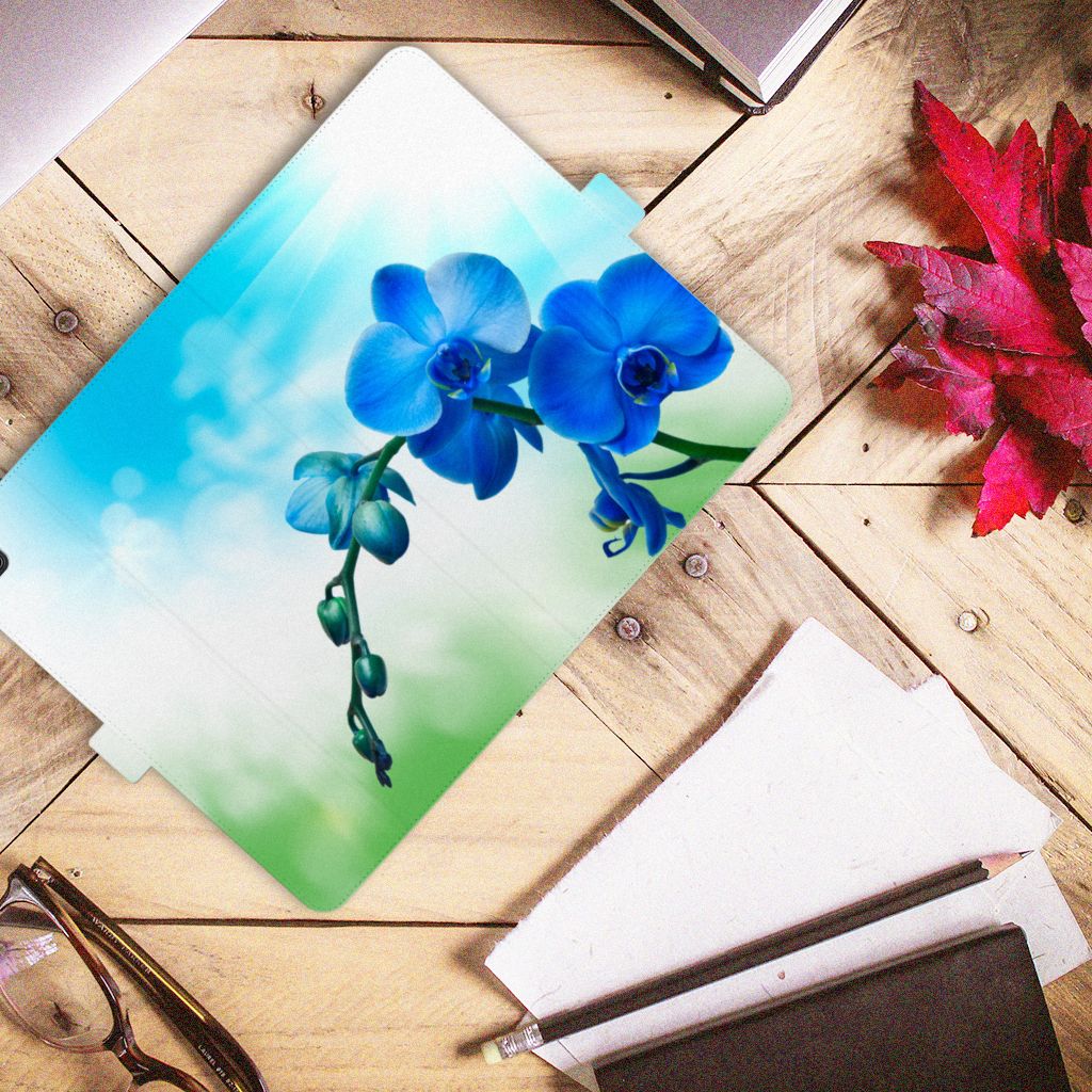 Samsung Galaxy Tab S6 Lite | S6 Lite (2022) Tablet Cover Orchidee Blauw - Cadeau voor je Moeder