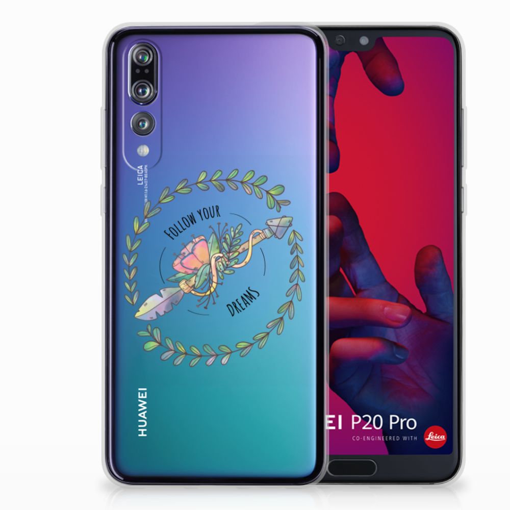 Huawei P20 Pro Telefoonhoesje met Naam Boho Dreams